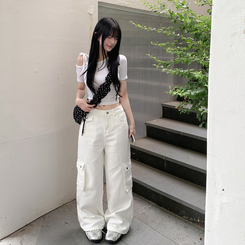 バッグ ドットシャーリングショルダークロスバッグ BLACK
