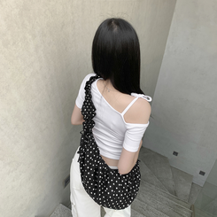 バッグ ドットシャーリングショルダークロスバッグ BLACK
