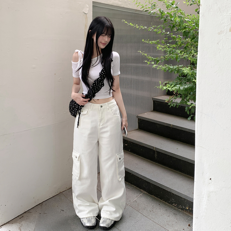 ドットシャーリングショルダークロスバッグ BLACK