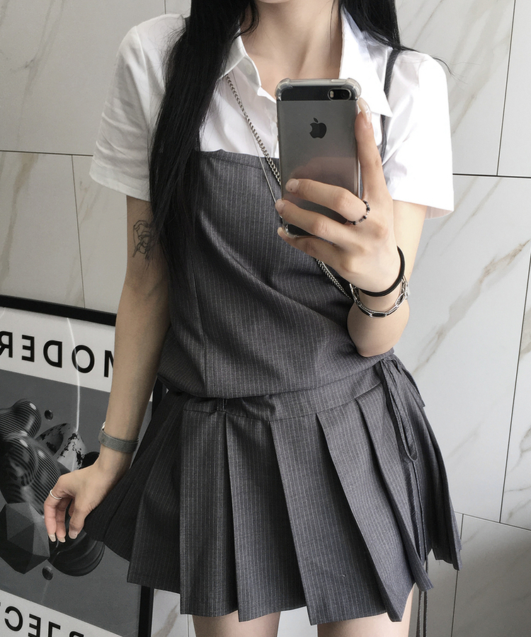 プリーツキャミソールワンピース GREY