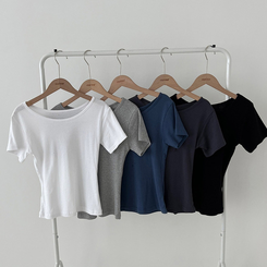 シンプルチーズ半袖Tシャツ(5color)