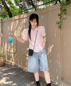 ブラウス ピーターパンレースブラウス PINK