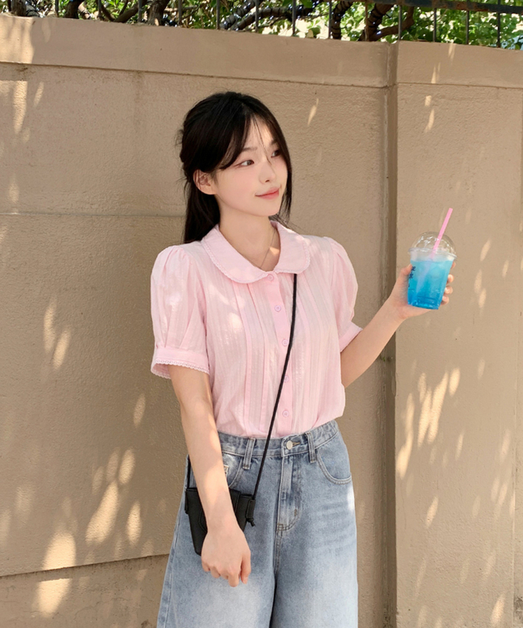 ピーターパンレースブラウス PINK