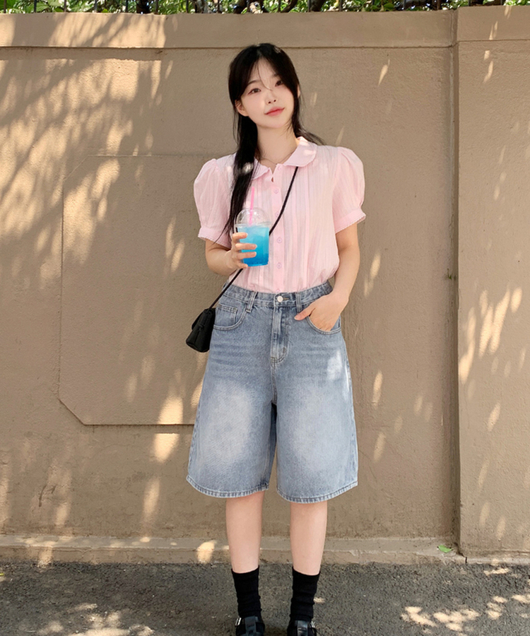 ピーターパンレースブラウス PINK