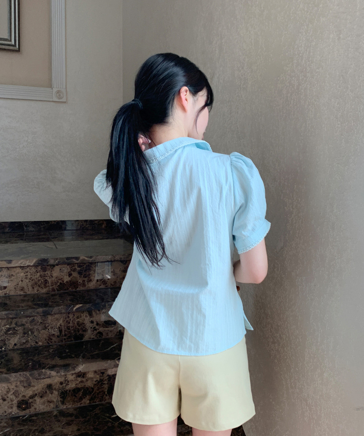 ピーターパンレースブラウス SKYBLUE