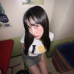 ハートモチーフスリムTシャツ WHITE