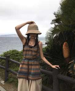 ミニワンピース エスニックレイヤードワンピース CHESTNUT BROWN
