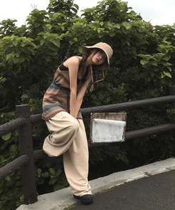 ミニワンピース エスニックレイヤードワンピース CHESTNUT BROWN
