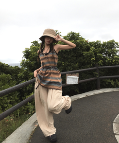 ミニワンピース エスニックレイヤードワンピース CHESTNUT BROWN