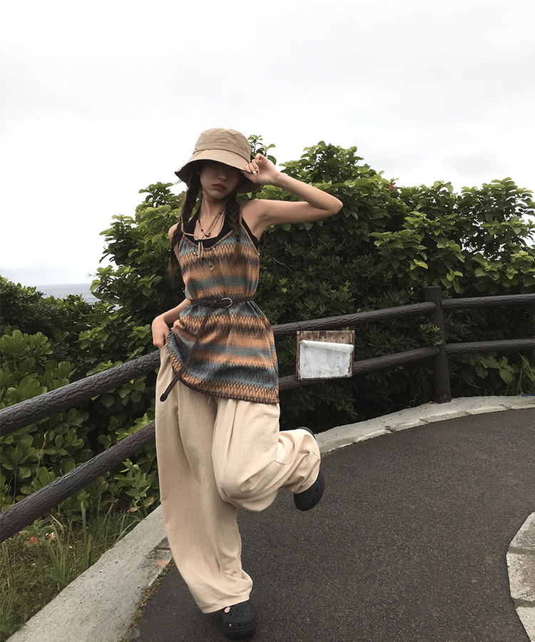 エスニックレイヤードワンピース CHESTNUT BROWN