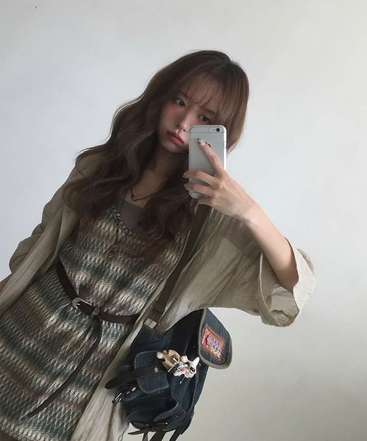 エスニックレイヤードワンピース MINT