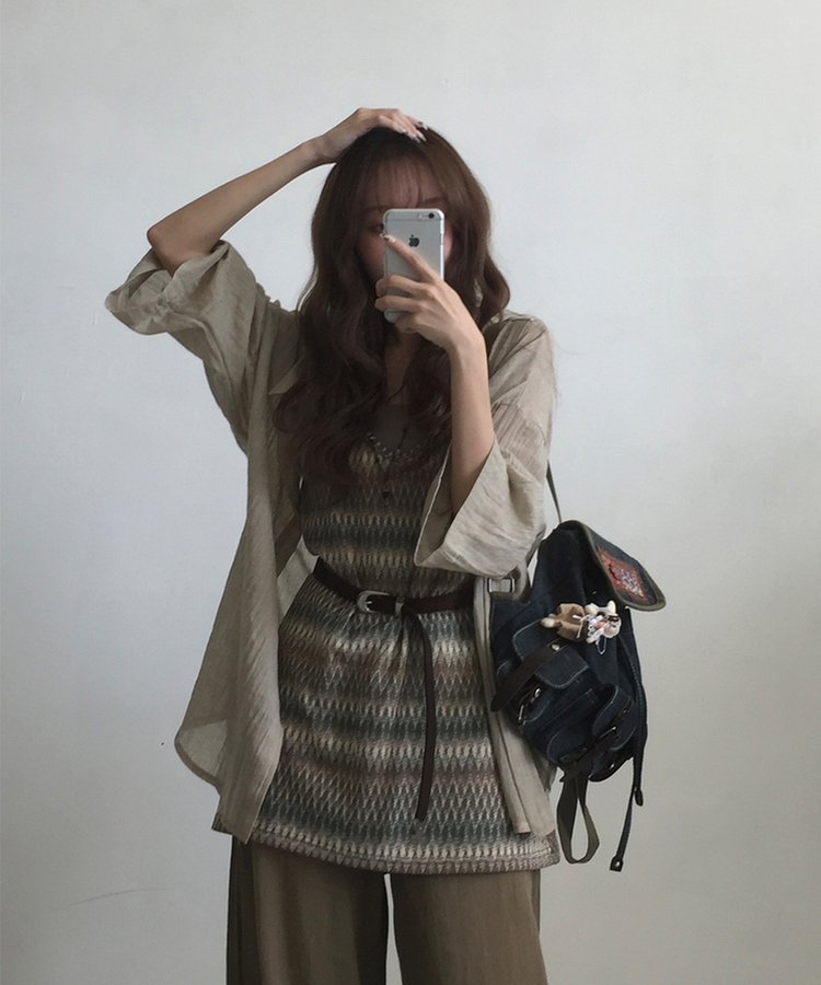 エスニックレイヤードワンピース MINT