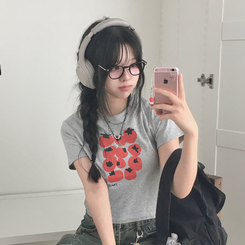 半袖Tシャツ トマトクロップ半袖Tシャツ GREY