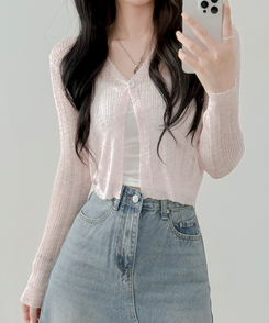 【カップ付き】レースボタンキャミソール WHITE