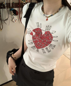 半袖Tシャツ ラブクリップ半袖Tシャツ IVORY