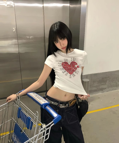 半袖Tシャツ ラブクリップ半袖Tシャツ IVORY