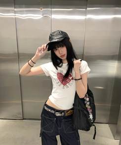 半袖Tシャツ ラブクリップ半袖Tシャツ IVORY