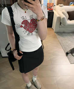 半袖Tシャツ ラブクリップ半袖Tシャツ IVORY