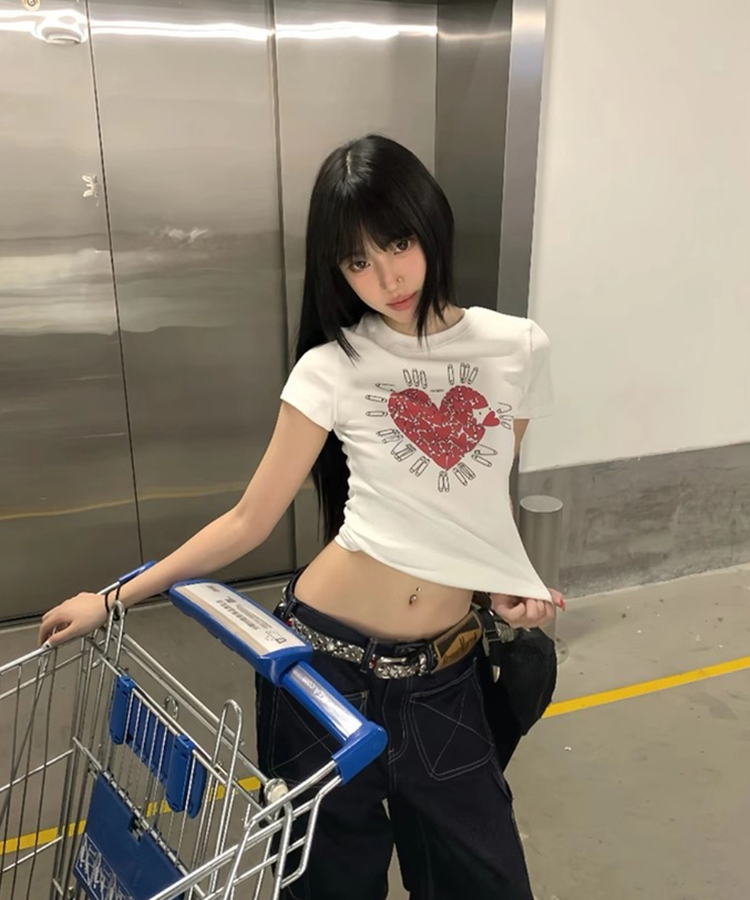 ラブクリップ半袖Tシャツ IVORY