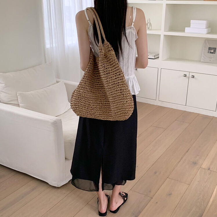 サマーショルダーバッグバッグ BROWN