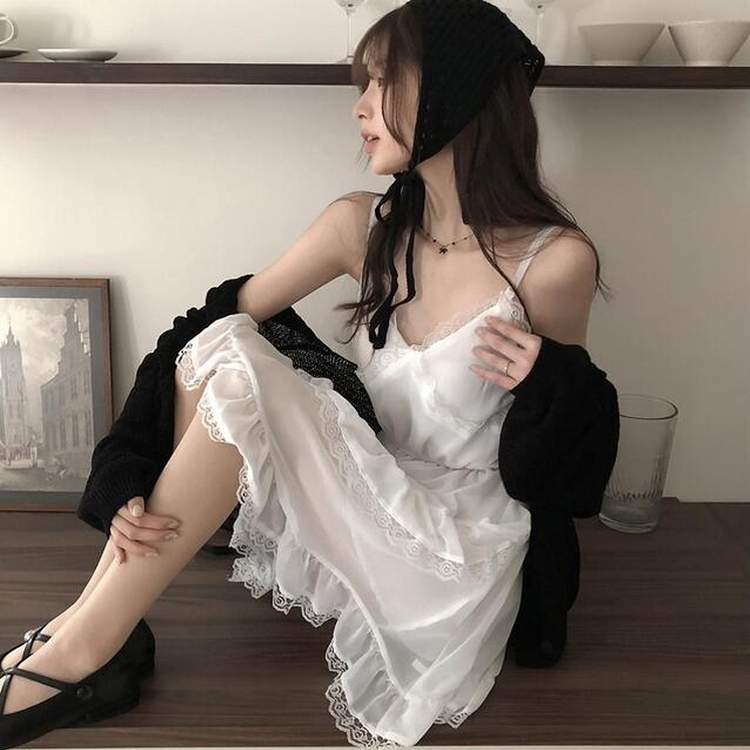 ブラックリボンサージカルネックレス BLACK
