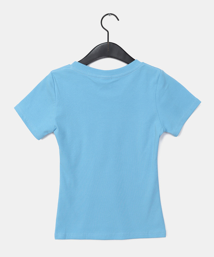 スリムレタリング半袖Tシャツ