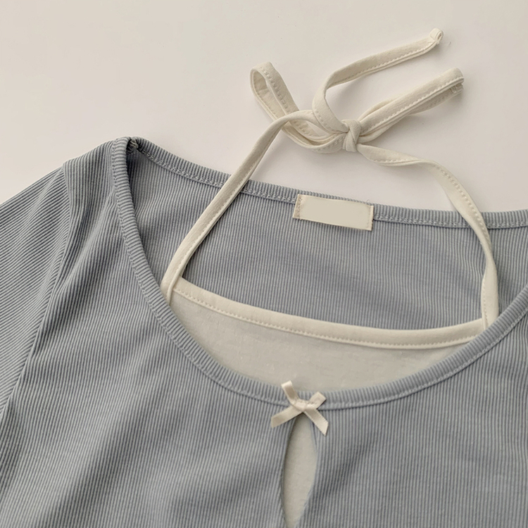 リボンレイヤード半袖Tシャツ