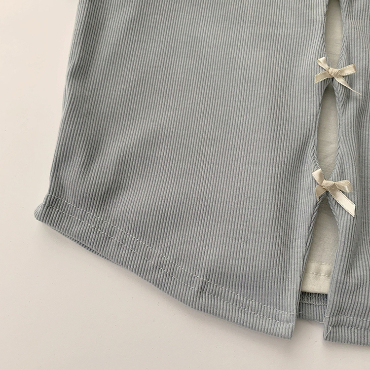 リボンレイヤード半袖Tシャツ