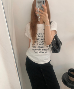 半袖Tシャツ デイリーワンラウンド半袖Tシャツ IVORY
