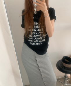 半袖Tシャツ デイリーワンラウンド半袖Tシャツ BLACK