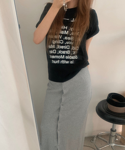 半袖Tシャツ デイリーワンラウンド半袖Tシャツ BLACK