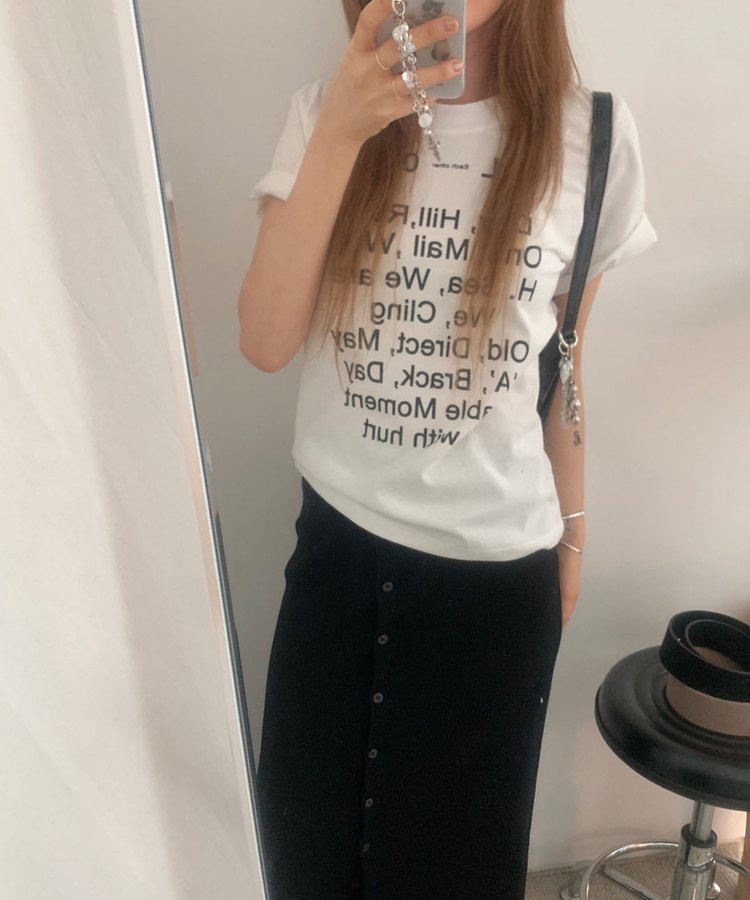 デイリーワンラウンド半袖Tシャツ IVORY