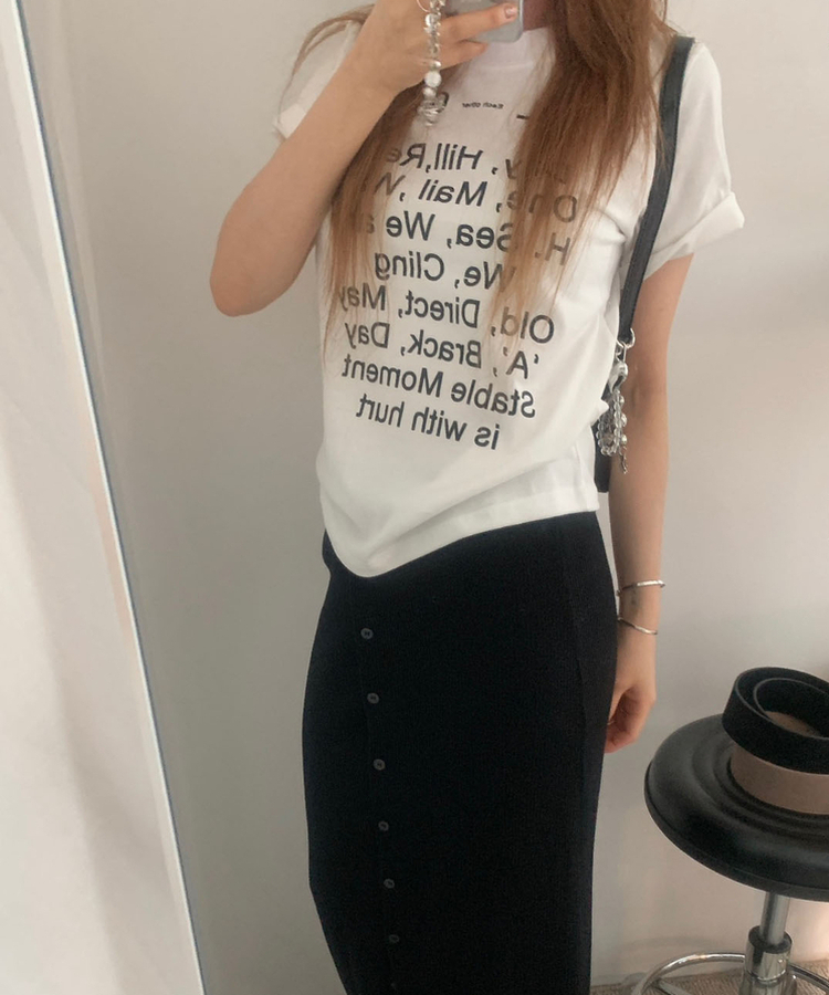 デイリーワンラウンド半袖Tシャツ IVORY