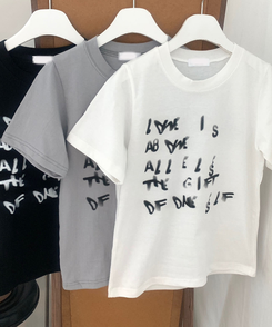 半袖Tシャツ レタリングラウンド半袖Tシャツ