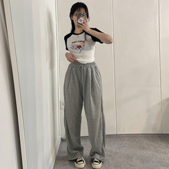 半袖Tシャツ ラグランスパン半袖Tシャツ BLACK