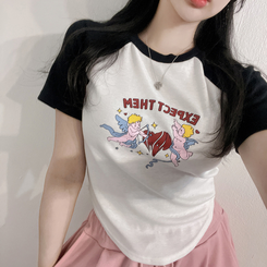 半袖Tシャツ ラグランスパン半袖Tシャツ BLACK
