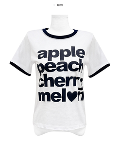 アップルバイカラー半袖Tシャツ