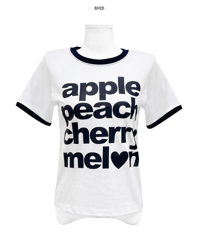 アップルバイカラー半袖Tシャツ