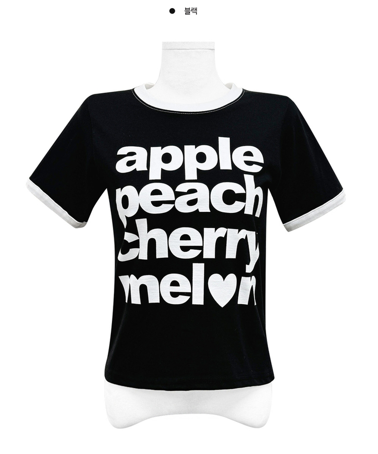 アップルバイカラー半袖Tシャツ