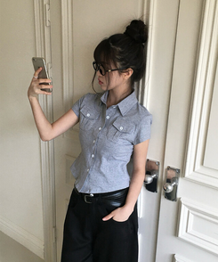 半袖Tシャツ ポケットスリム半袖Tシャツ GREY