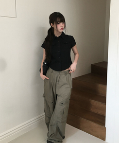 半袖Tシャツ ポケットスリム半袖Tシャツ BLACK
