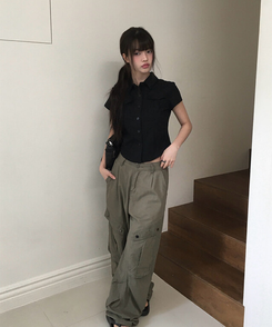 半袖Tシャツ ポケットスリム半袖Tシャツ BLACK