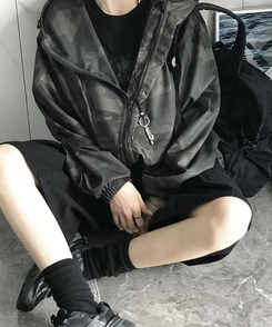 ショートパンツ バミューダコットンパンツ BLACK