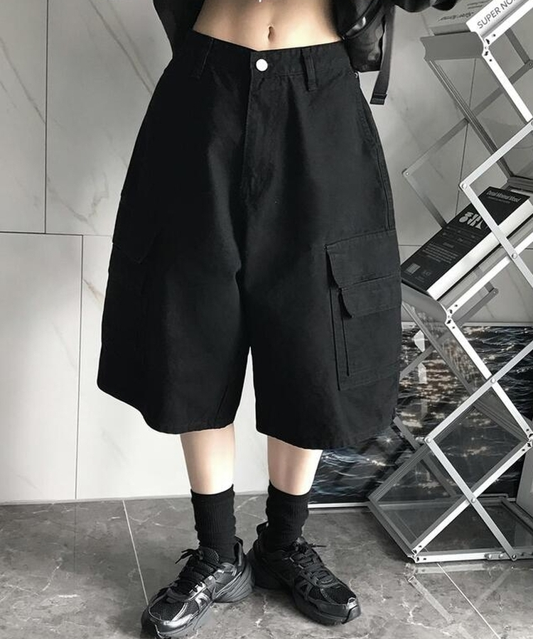 バミューダコットンパンツ BLACK