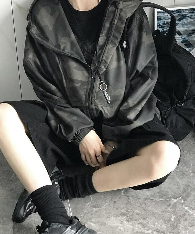 バミューダコットンパンツ BLACK