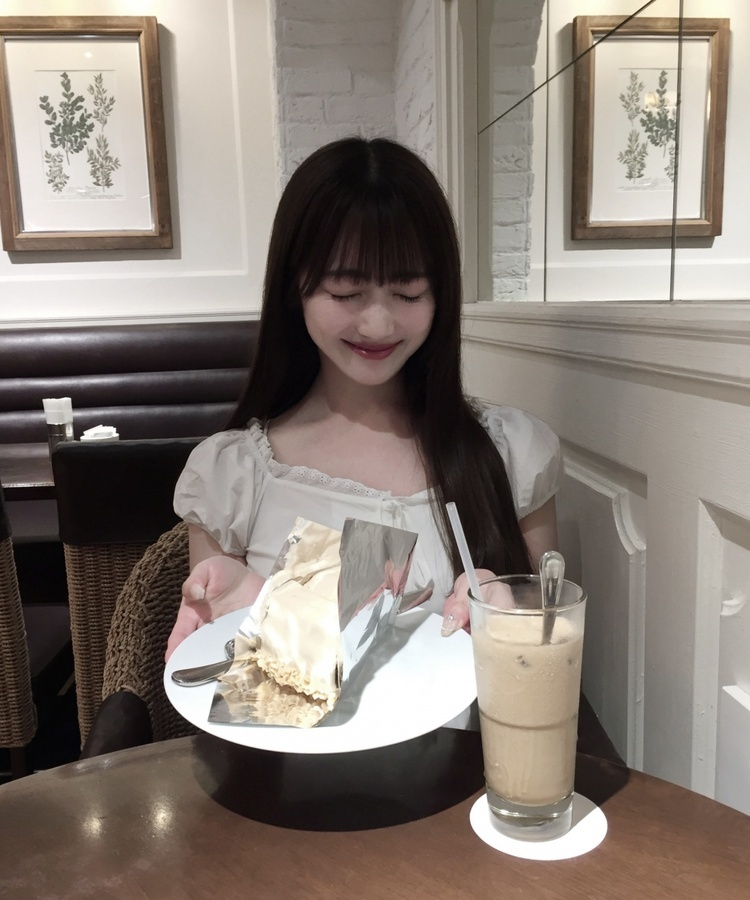 ブラウス リボンレースパフブラウス IVORY
