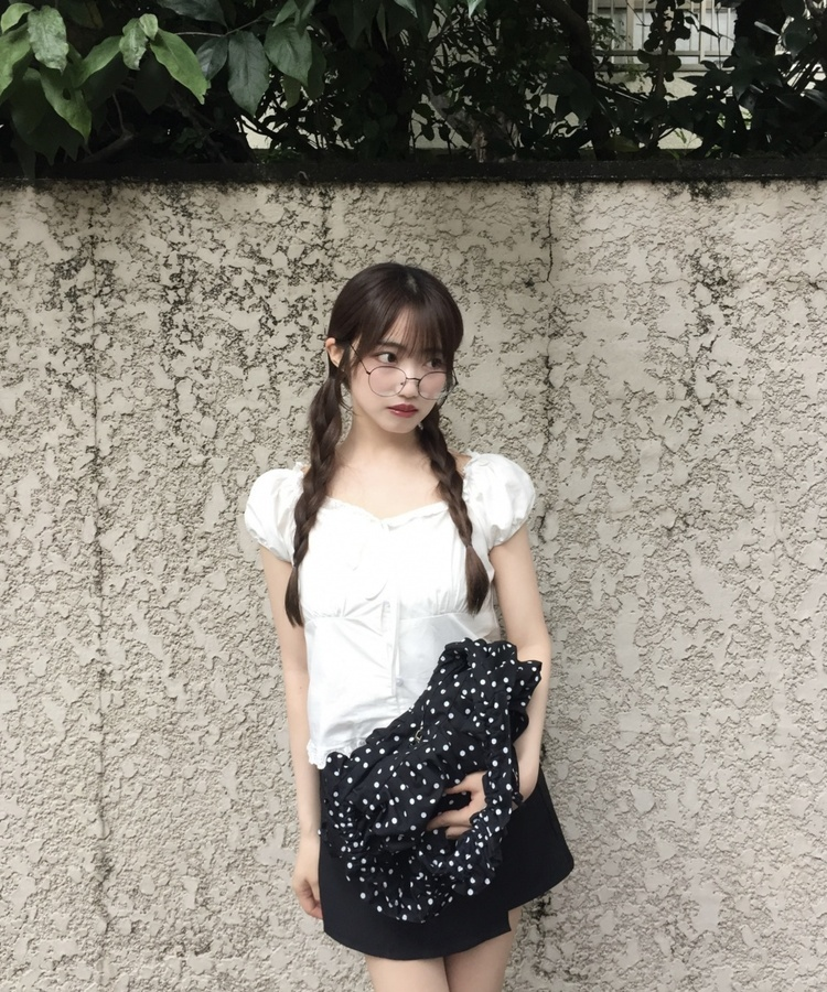バッグ ドットギャザーハンドバッグ IVORY