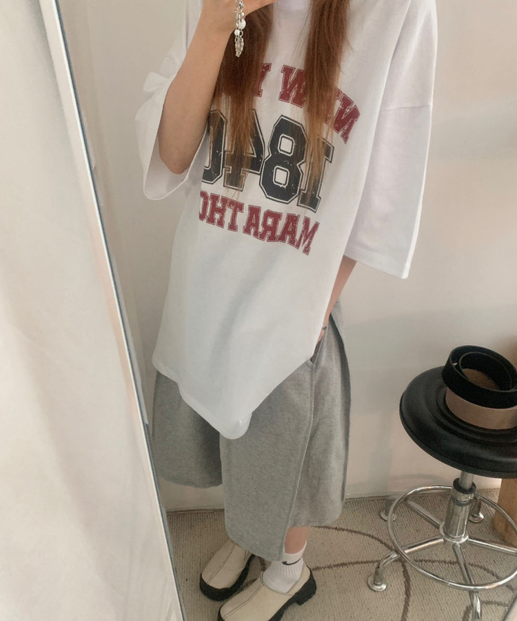 ポケットワッペンピンタックハーフパンツ GREY