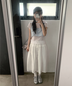 半袖Tシャツ ボートネックシースルー半袖Tシャツ(5color) IVORY