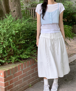 半袖Tシャツ ボートネックシースルー半袖Tシャツ(5color) IVORY